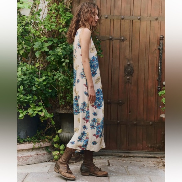 The Great Windward Midi Long Dress in Sungold Floral Size 3 US L - Picture 3 of 8